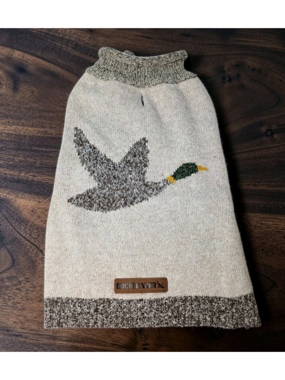 Eddie Bauer Mallard Duck Dog Sweater M Hunting Winter